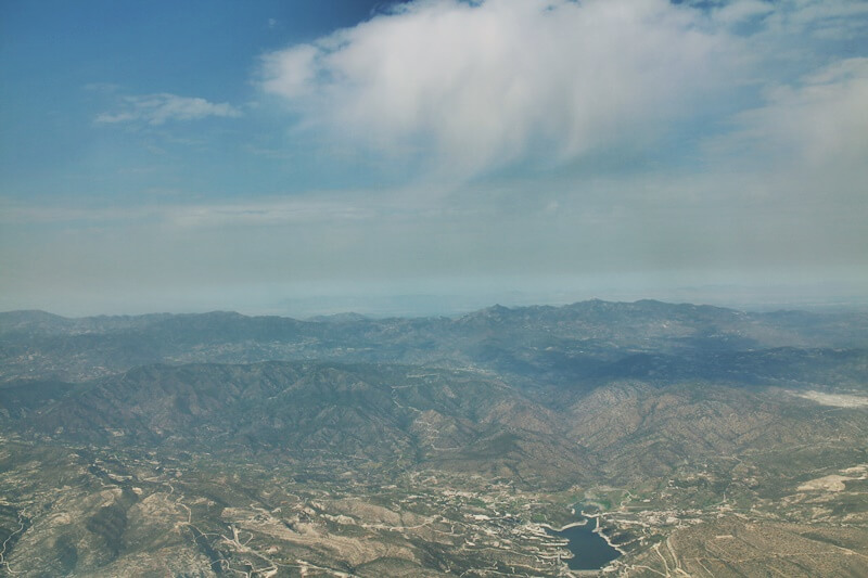 Troodosgebirge Zypern Troodos Genuss-mit-fernweh.de Reiseblog Blick von oben Flugzeug Gebirge