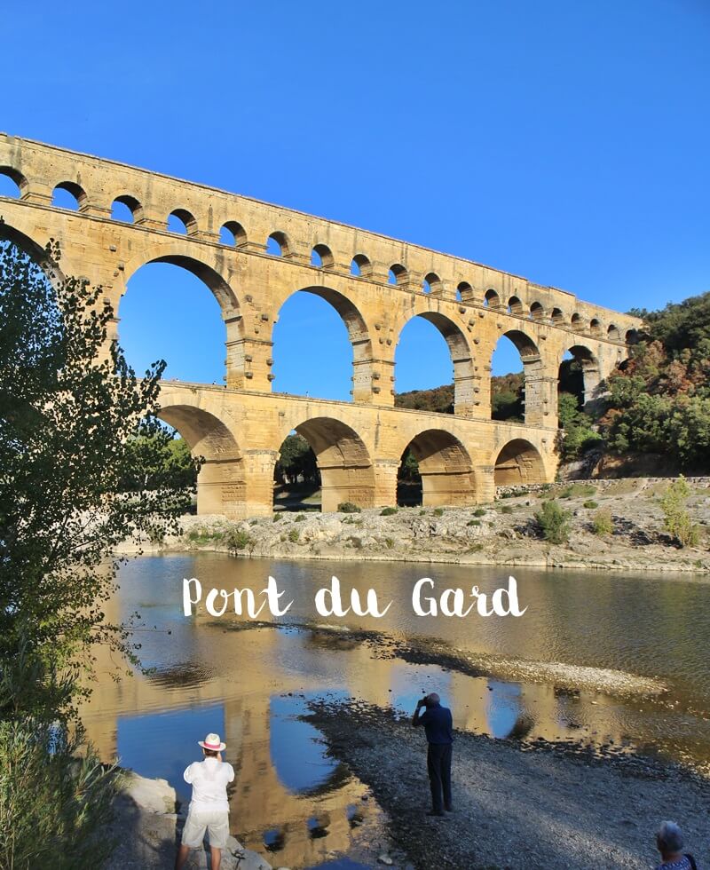 Pont Du Gard Provence Frankreich Monument Reisebericht Reiseblog Genuss-mit-fernweh.de Bauwerk Spiegelung im Wasser