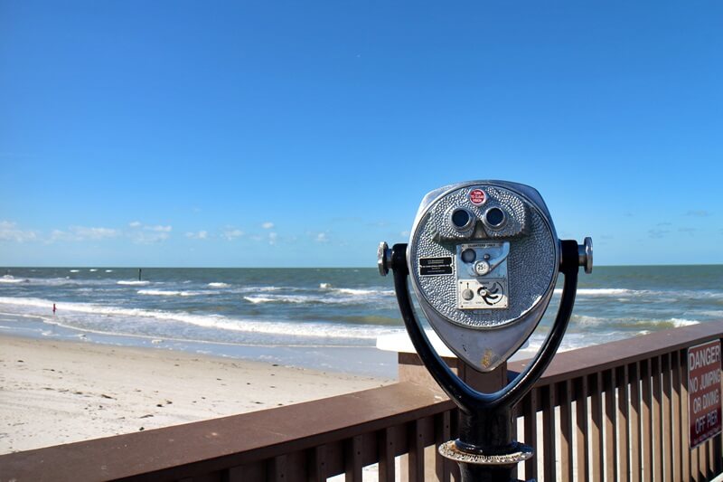Clearwater Beach Florida USA Sunshine State Ausflugstip schönster Strand Floridas Fernglas typisch amerikanisch